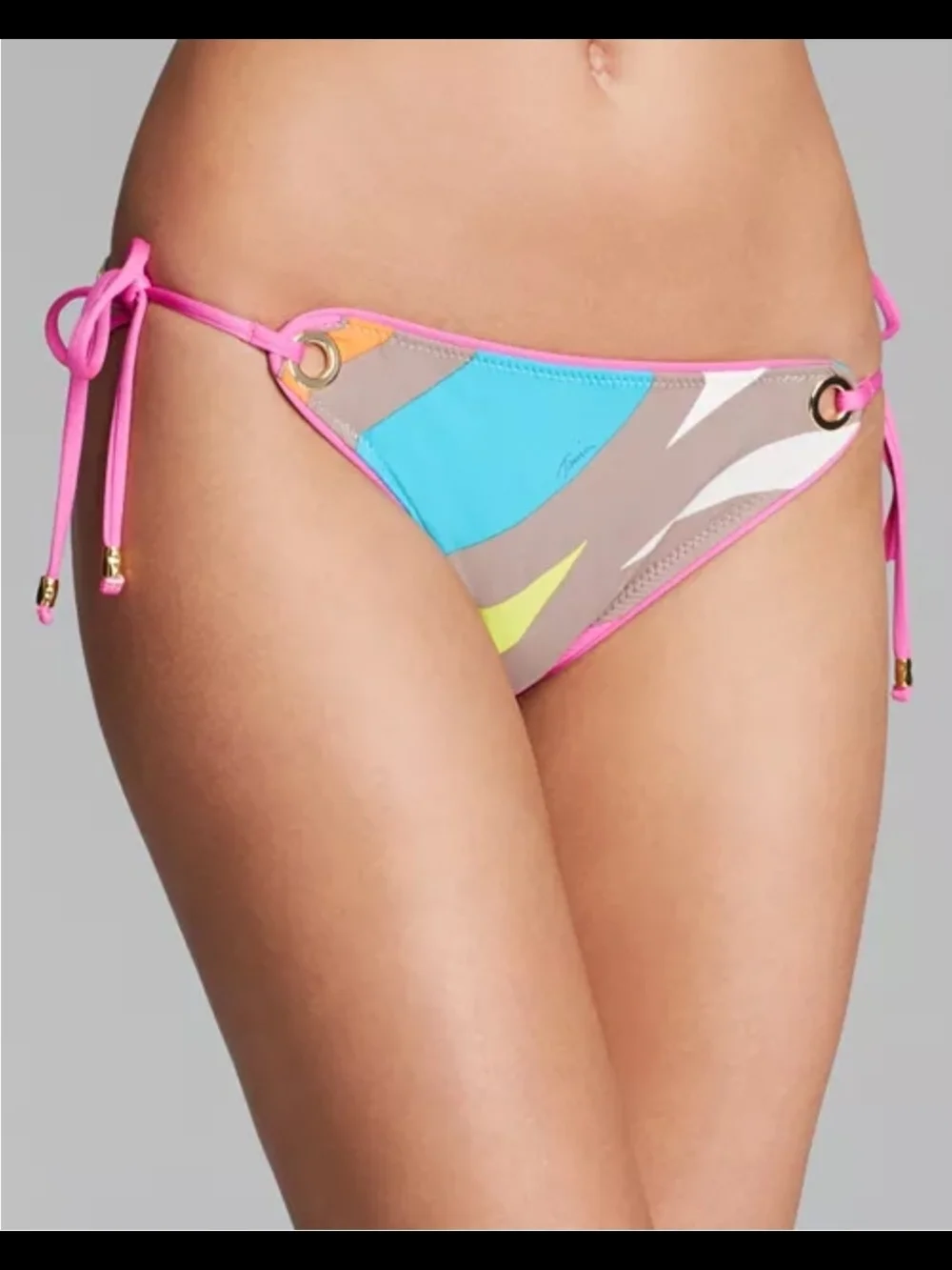 Trina Turk Women's Pop Wave Side Tie Bikini Bottom 2